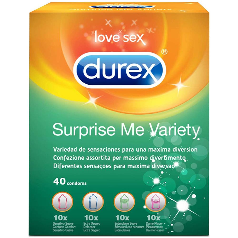 Preservativi Misti Durex Surprise Me Variety 40 Preservativi Diversi 4 Modelli Differenti - Foto 1