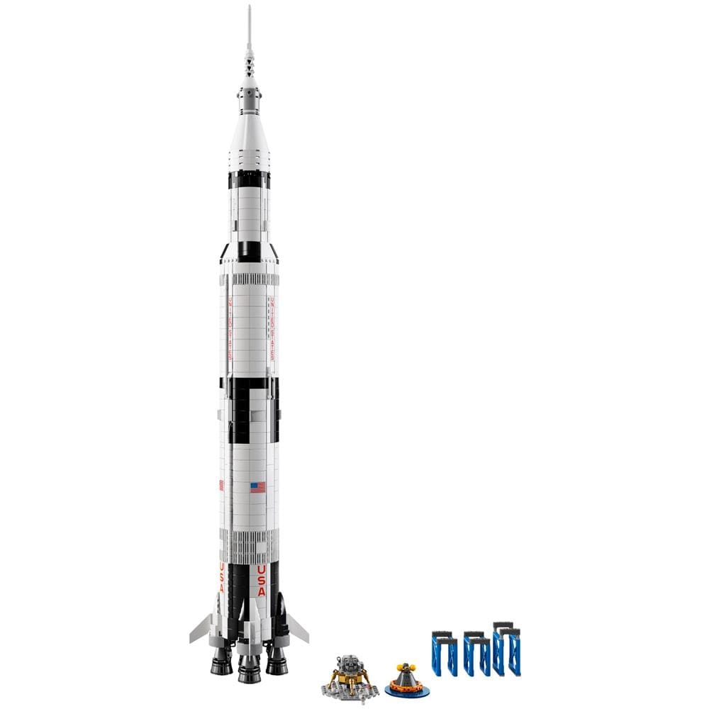 92176 Ideas Saturn V Apollo NASA Razzo Spaziale con Veicoli Set di Costruzioni per Collezionisti di Astronavi - Foto 2