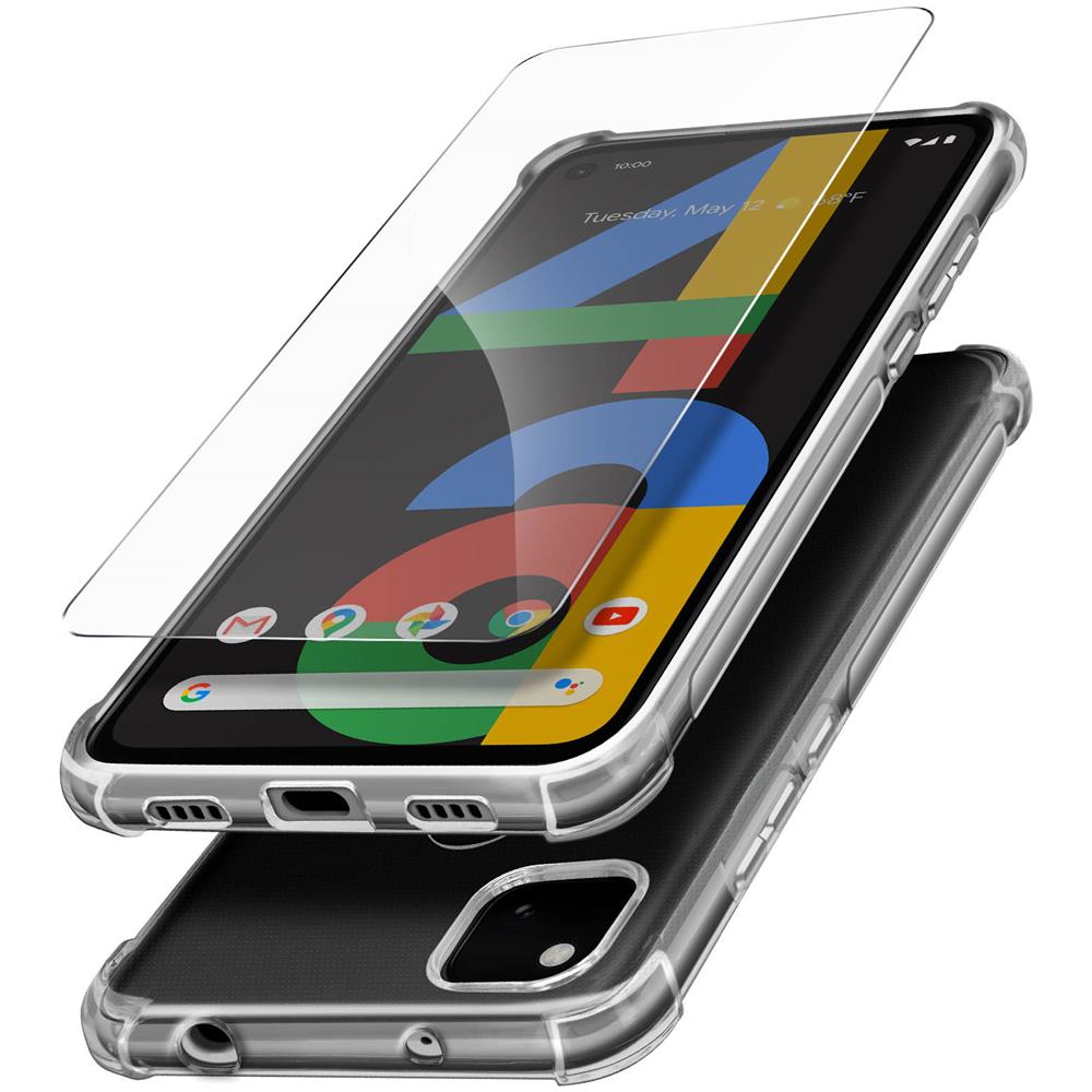 Pack Protezione Google Pixel 4a Cover + Vetro Temperato Trasparente - Foto 2