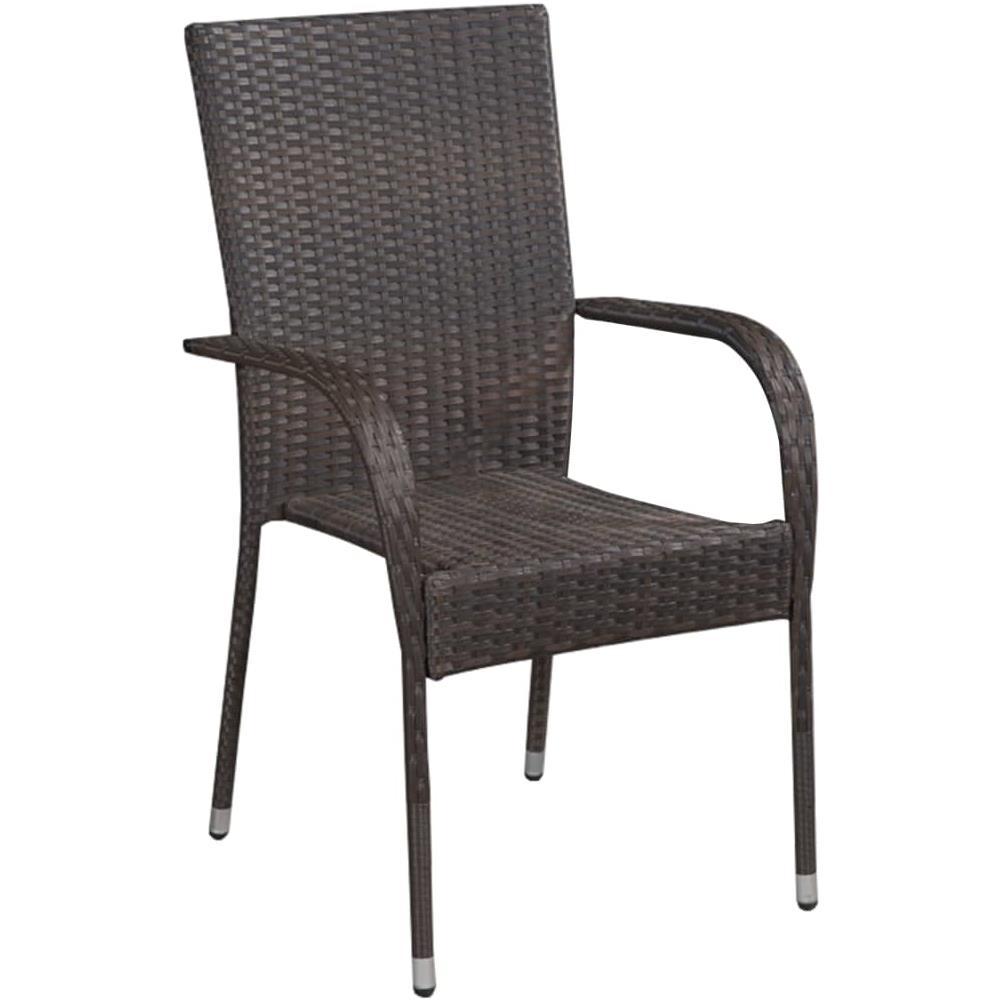 Set Mobili Da Pranzo Per Giardino 5 Pz Marrone - Foto 3