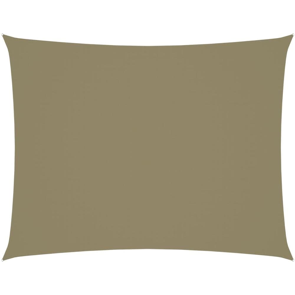 Parasole a Vela Oxford Rettangolare 3x4 m Beige - Foto 1