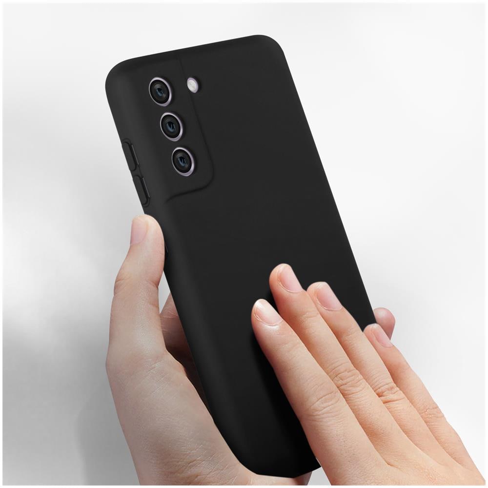 Cover In Silicone Semirigido Per Samsung Galaxy S21 Fe, Finitura Soft-touch Nera - Foto 2