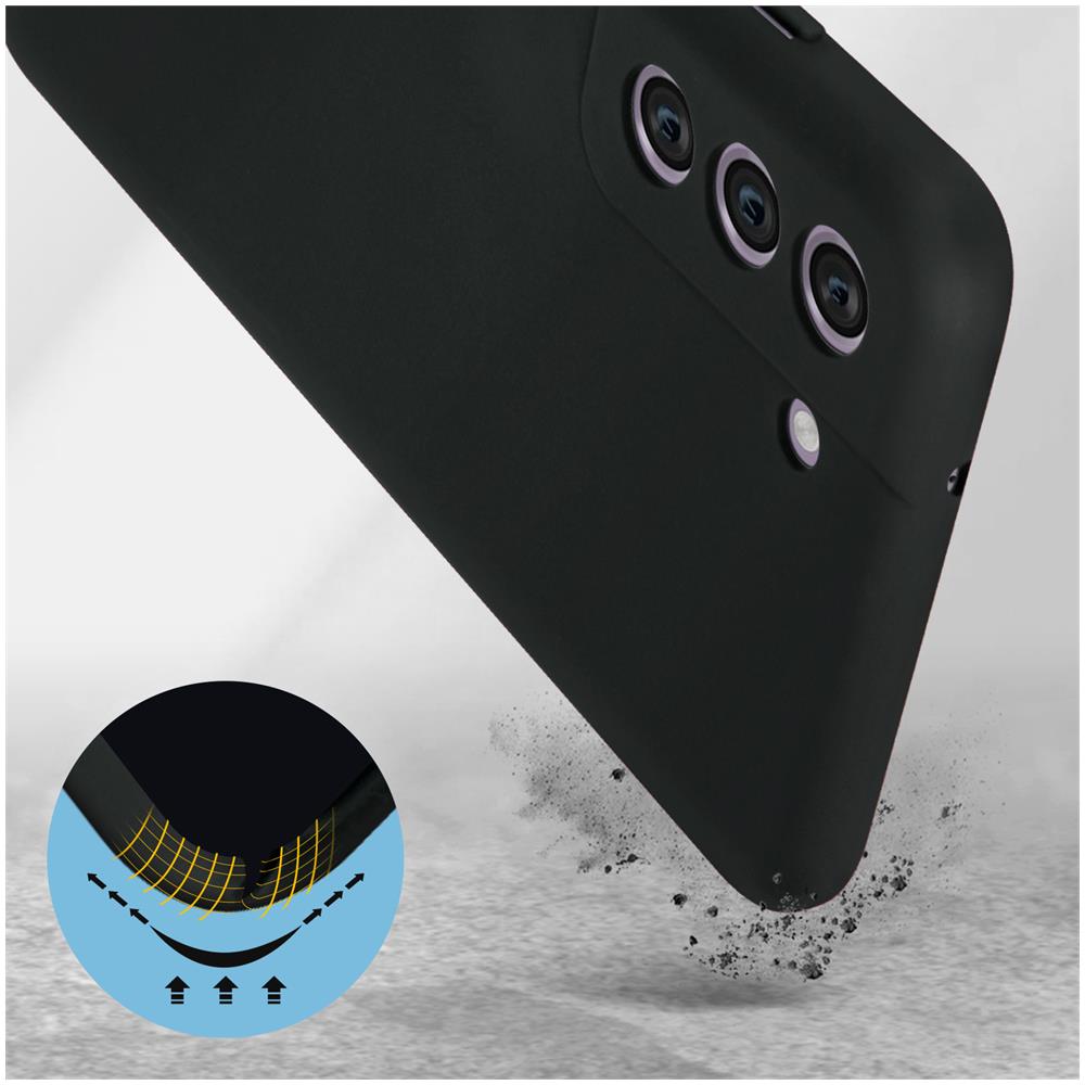 Cover In Silicone Semirigido Per Samsung Galaxy S21 Fe, Finitura Soft-touch Nera - Foto 5