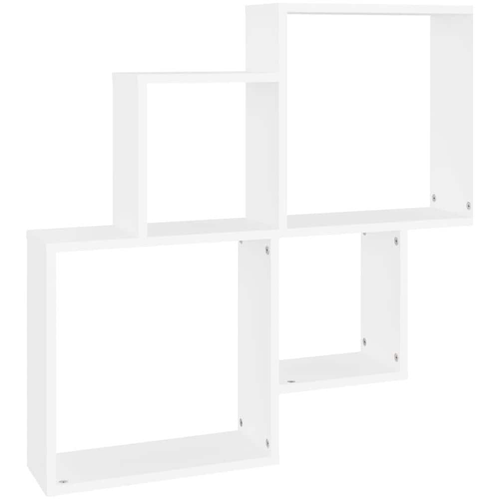 Mensola da Parete a Cubo Bianca 80x15x78,5 cm in Multistrato - Foto 2