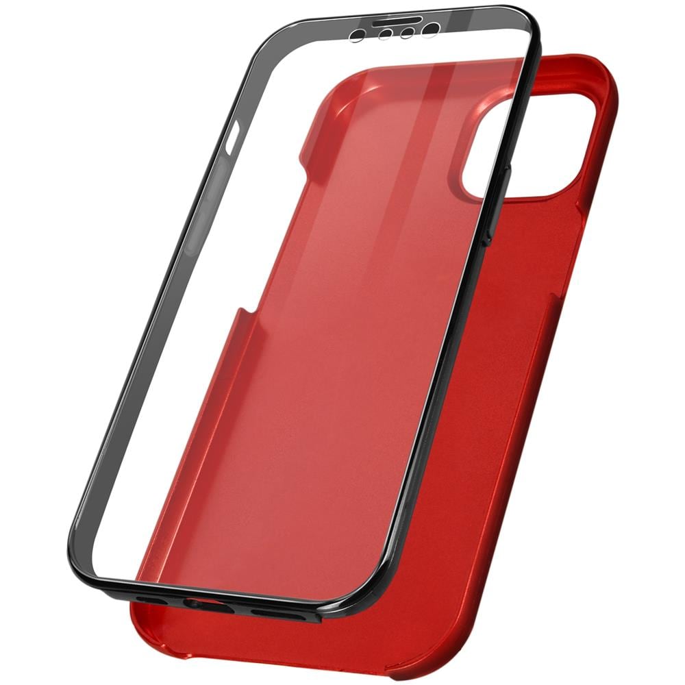 Cover Iphone 13 Pro Retro Rigido E Fronte Flessibile - Rossa - Foto 1