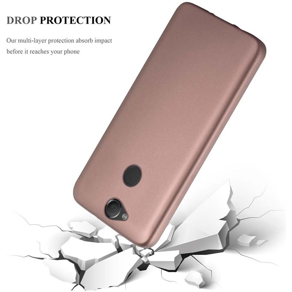 Custodia Compatibile Con Sony Xperia Xa2 In Oro Rosa Metallico - Coperchio Protettivo In Silicone Tpu Flessibile - Foto 8