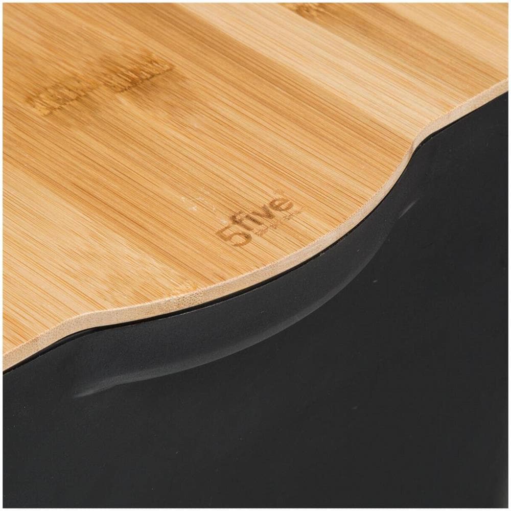 Scatola In Plastica Con Coperchio In Bambù, 13,5 L, Nero - Foto 3