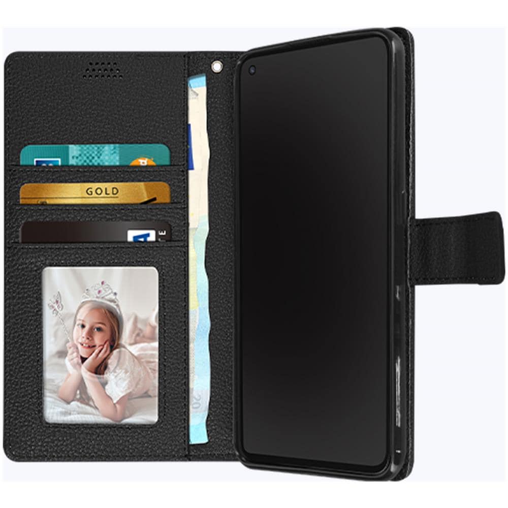Custodia In Similpelle Realme Gt 2 / Neo 2 / Neo 3t Scomparti Portacarte Nera - Foto 2