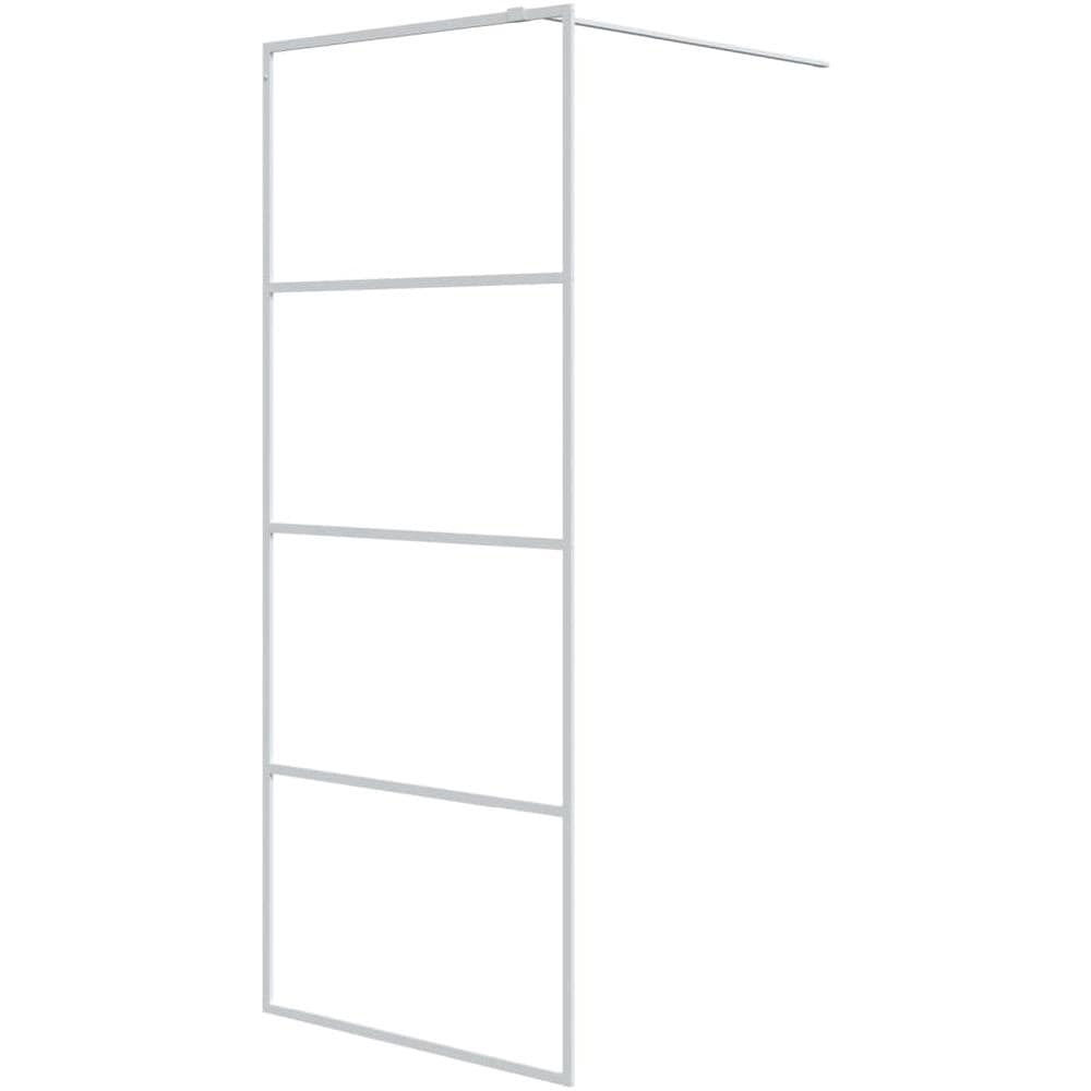 Parete Doccia Walk In Bianca 80x195 Cm Vetro Trasparente Esg - Foto 2