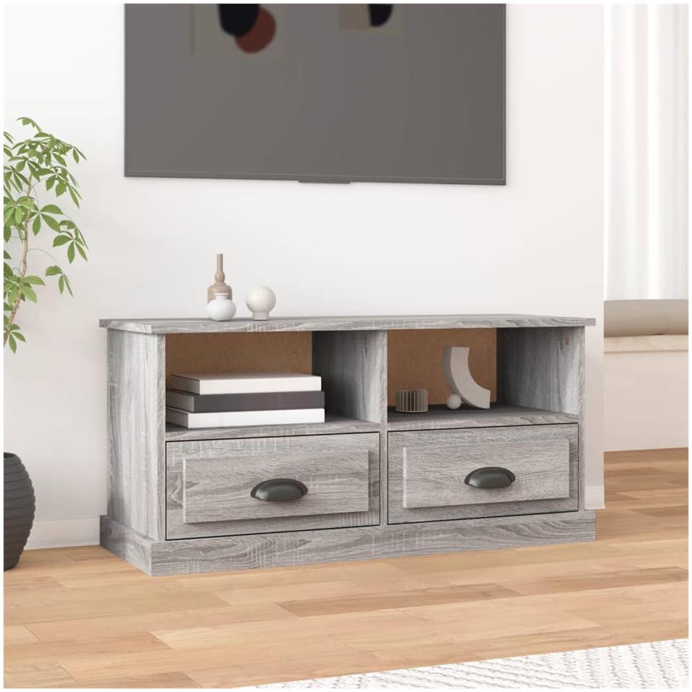 Mobile Tv Grigio Sonoma 93x35,5x45 Cm In Legno Multistrato - Foto 1