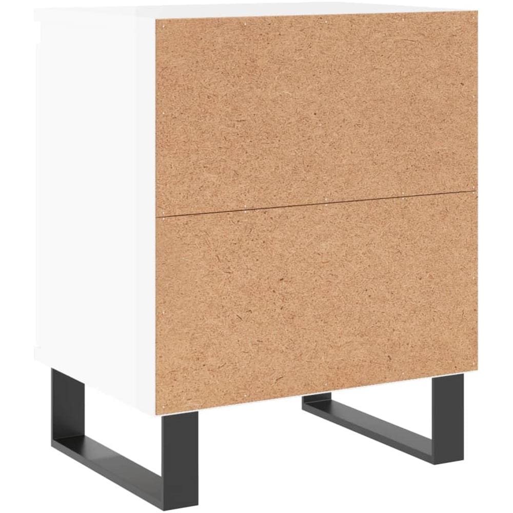 Comodini 2 Pz Bianco Lucido 40x30x50 Cm In Legno Multistrato - Foto 7