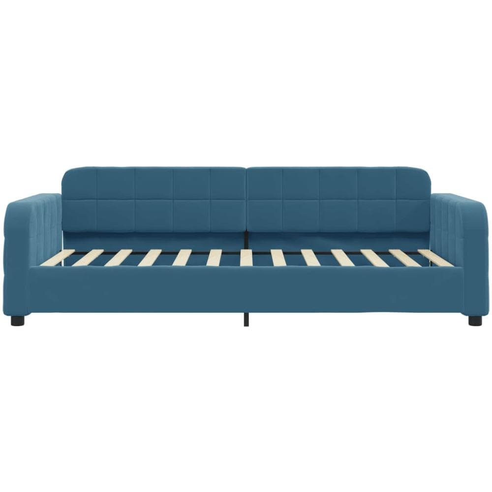 Letto Da Giorno Blu 100x200 Cm In Velluto - Foto 3