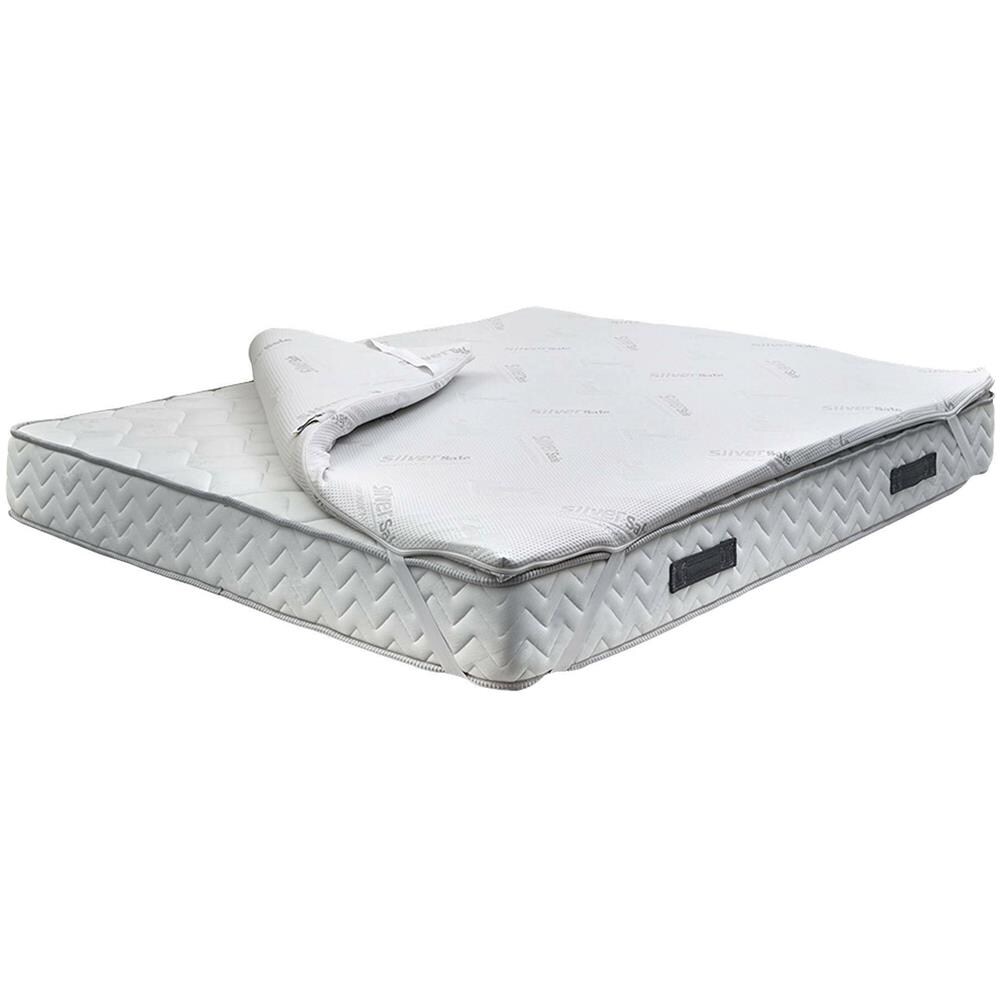 Topper Matrimoniale Sagittario, Set Sovra Materasso Con Cuscino, Topper Memory Foam, Topper Anallergico E Traspirante, 100% Made In Italy, 140x190xh5 Cm - Foto 1