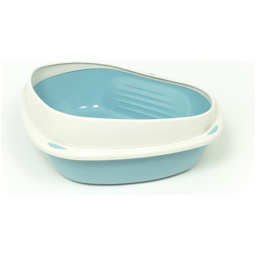 Lettiera Toilette Per Gatti Angolare 58x48x20,5cm Modello 700091 Colore Azzurro - Foto 1