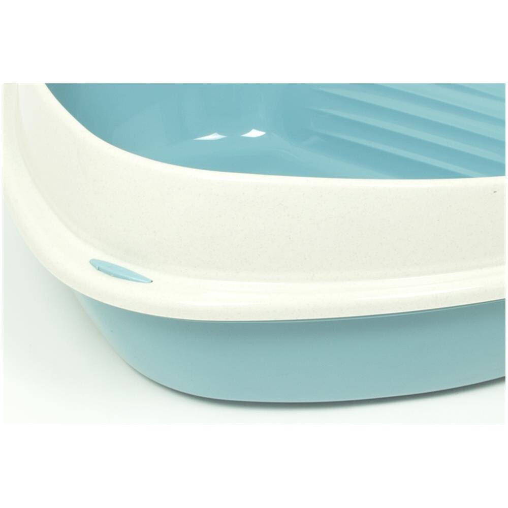 Lettiera Toilette Per Gatti Angolare 58x48x20,5cm Modello 700091 Colore Azzurro - Foto 2