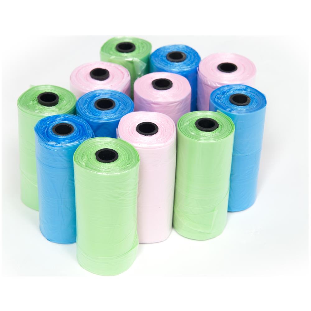 Set 4 Rotoli Da 20 Sacchetti Igienici Per Bisogni Cani Bustine Escrementi Colori Assortiti - Foto 1
