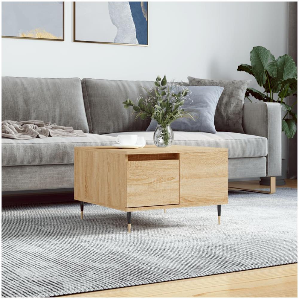 Tavolino Salotto Rovere Sonoma 55x55x36,5 Cm Legno Multistrato - Foto 1