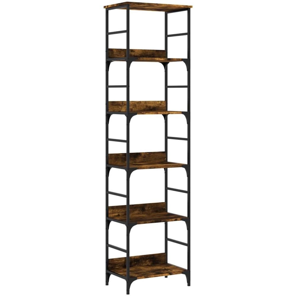 Libreria Rovere Fumo 50x33x188,5 Cm In Legno Multistrato - Foto 2