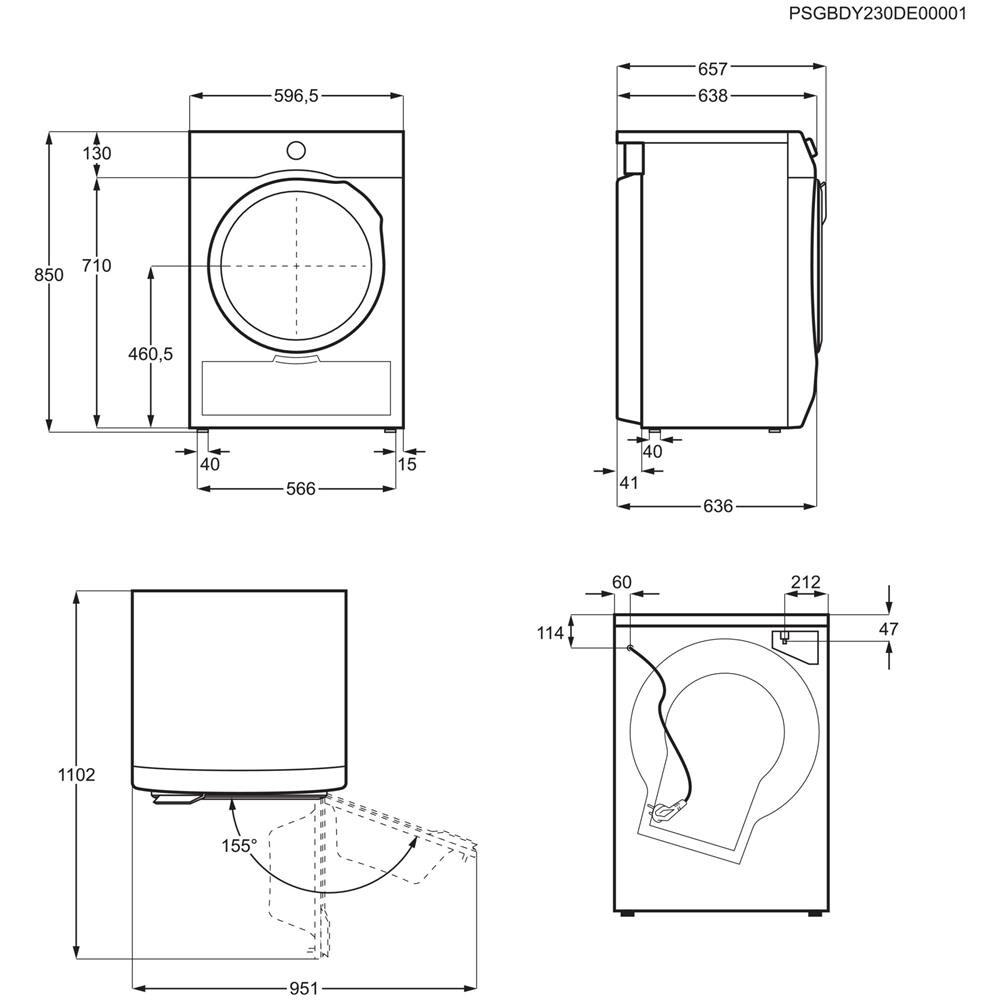 Series 7000 Asciugatrice 9 Kg Classe C TR7HG9C MADE IN EUROPE - Foto 8