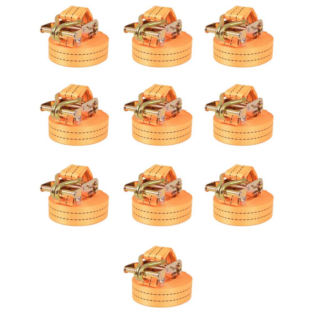 Cinghie d'Ancoraggio 10 pz a Cricchetto 2 T 6mx38mm Arancione - Foto 1