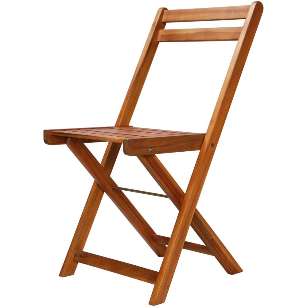 Sedie da Bistrò per Esterni 2 pz in Legno Massello di Acacia - Foto 2