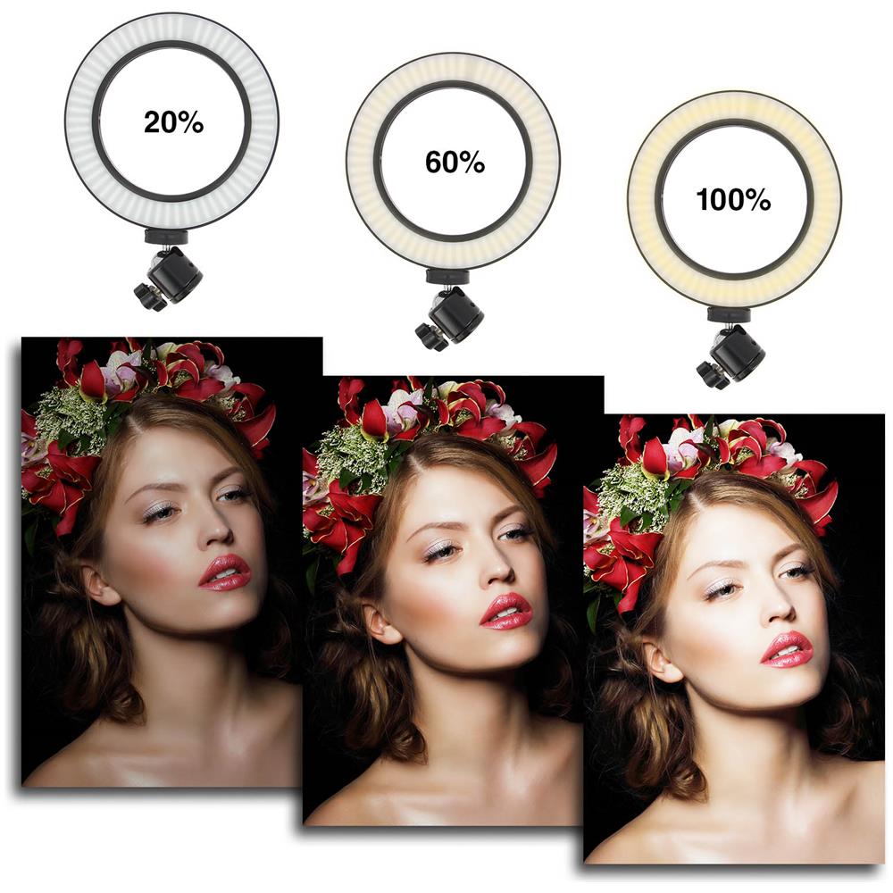 Treppiede Smartphone Rotante A 360° Led Integrati Altezza Max 1m - Argento - Foto 2