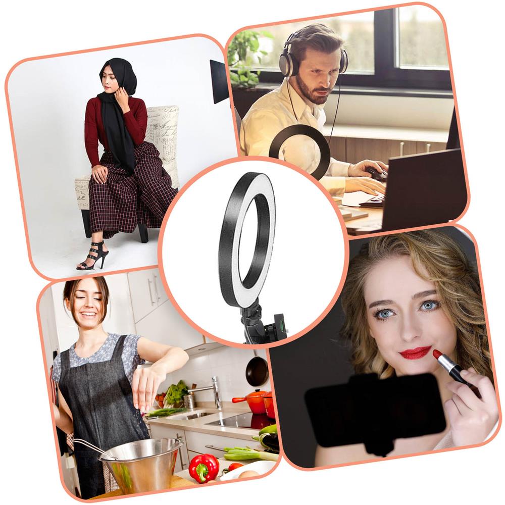 Treppiede Smartphone Rotante A 360° Led Integrati Altezza Max 1m - Argento - Foto 5