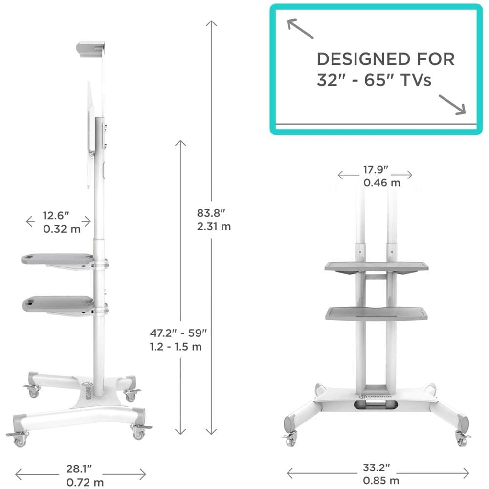 Supporto TV LCD LED TS1552-W a Pavimento 70'' 45.5 kg Colore Bianco - Foto 2
