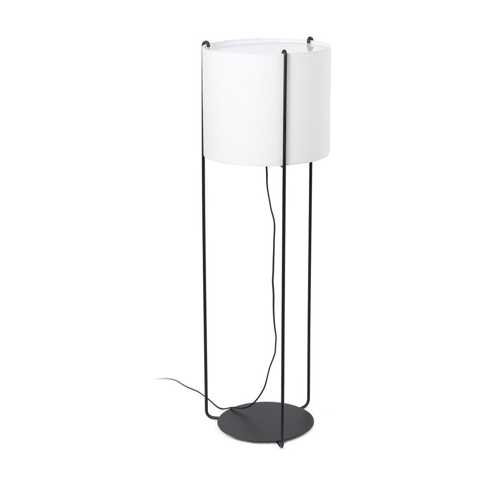 Lampada Da Tavolo Round Drum Nera, E27 - Foto 1