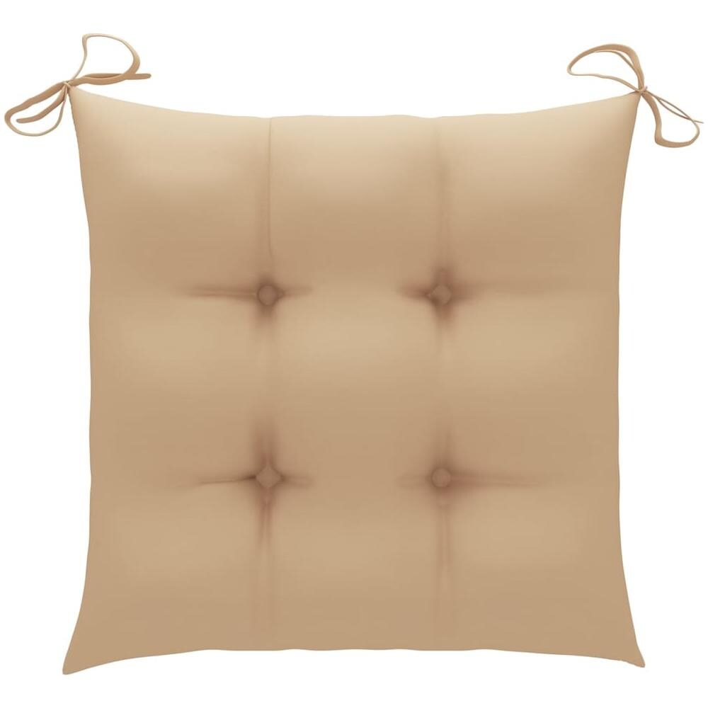 Sedie Da Giardino Con Cuscini Beige 8 Pz In Massello Di Teak - Foto 8