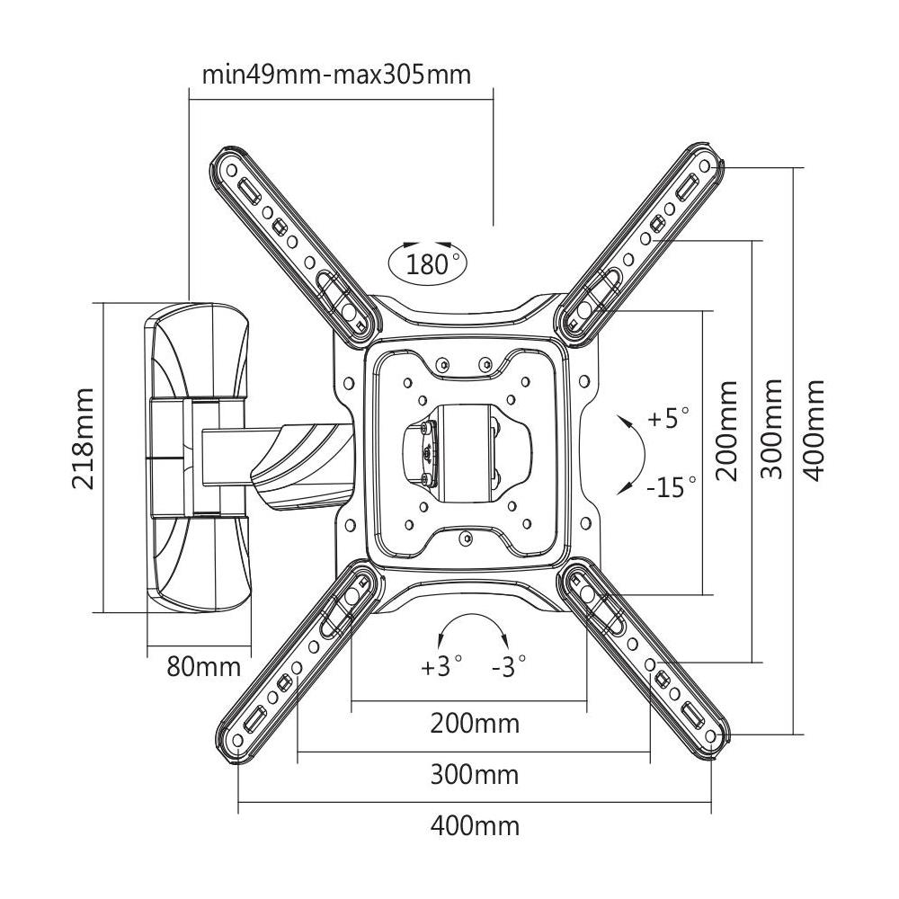 Office, Parete 2 Vie Full-motion, 23""-55"", 35kg, 75x75-400-400 - Foto 2