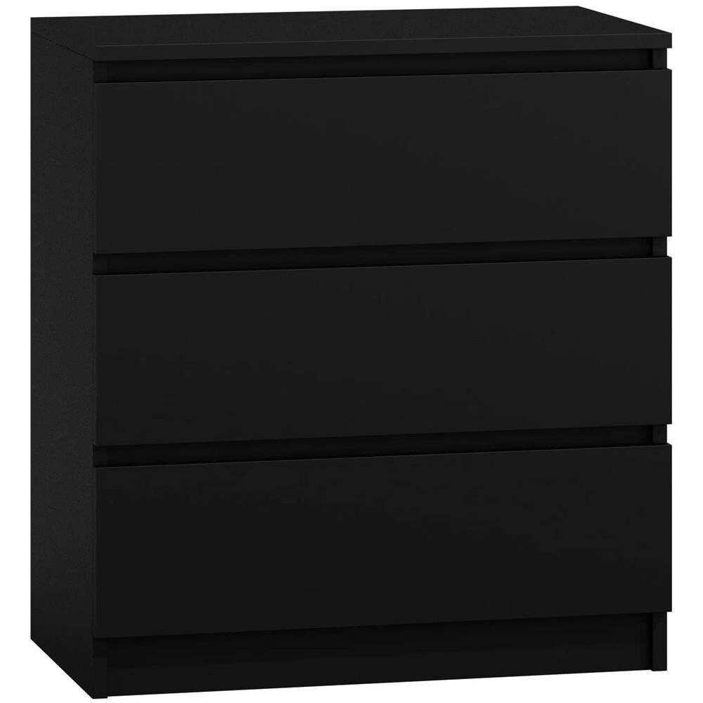 Cassettiere Da Casa Como Con 3 Cassetti Nero - Foto 1