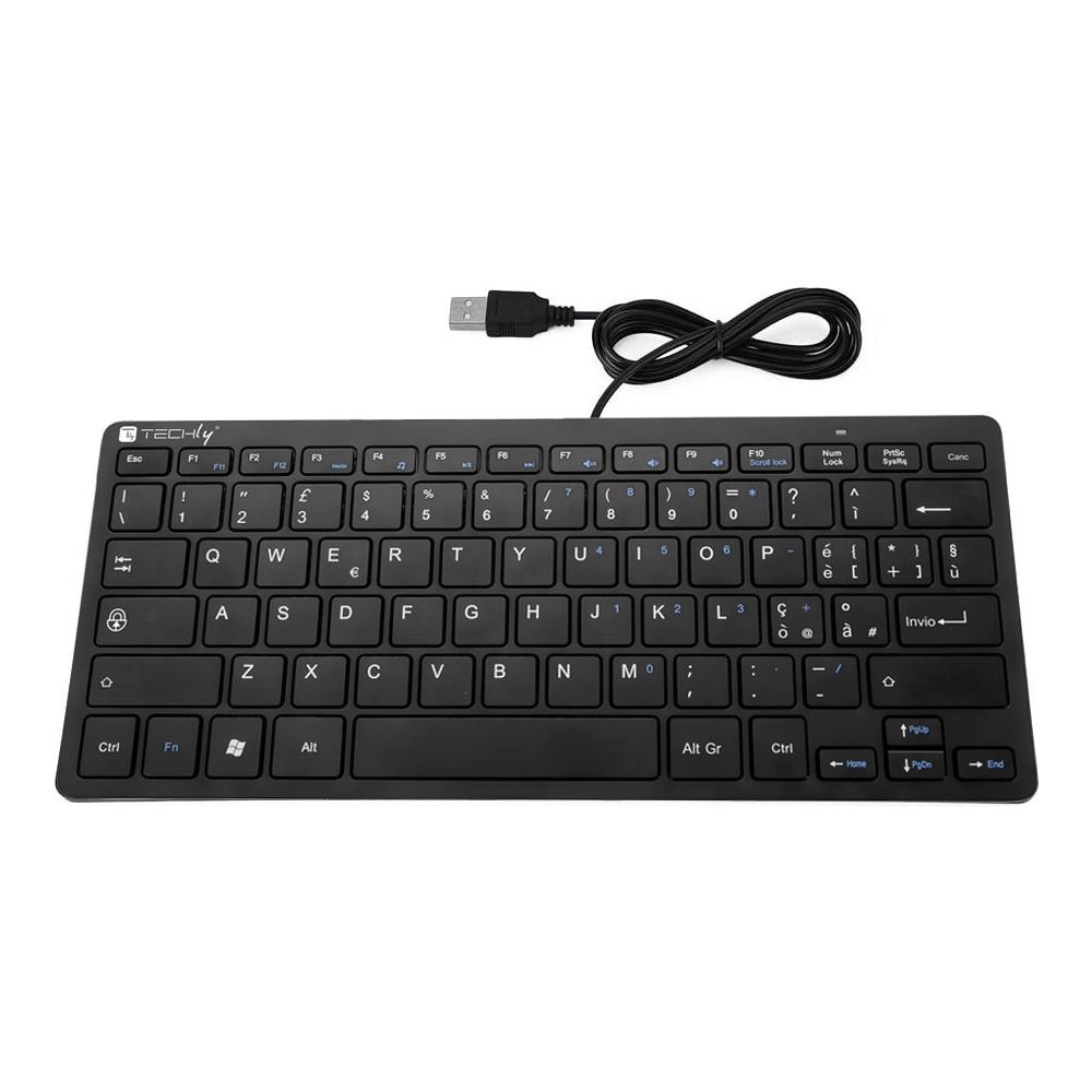 Mini Tastiera Usb Universale Silenziosa Ultra Sottile 78 Tasti Nero - Foto 2