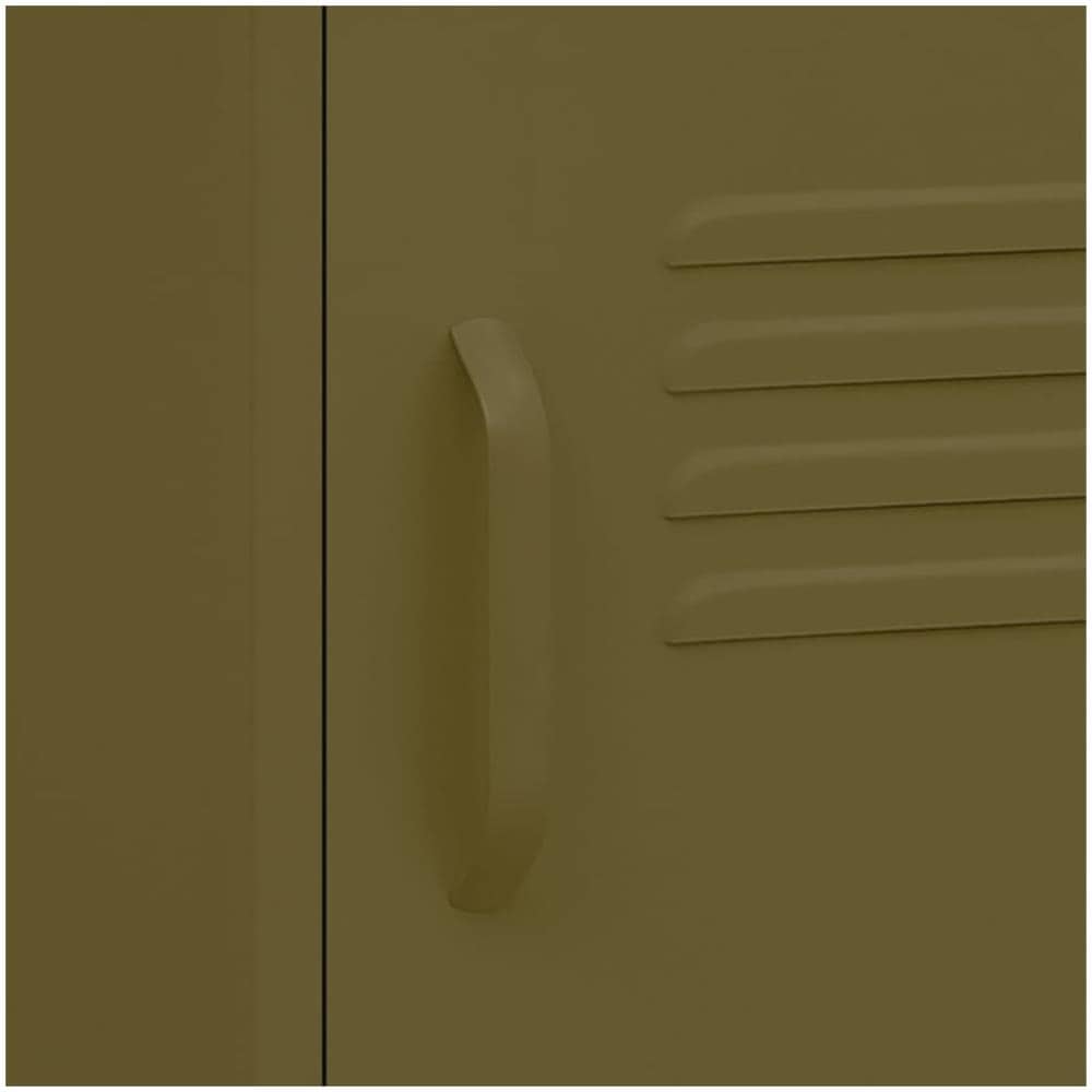 Comodino Verde Oliva 35x35x51 Cm In Acciaio - Foto 3