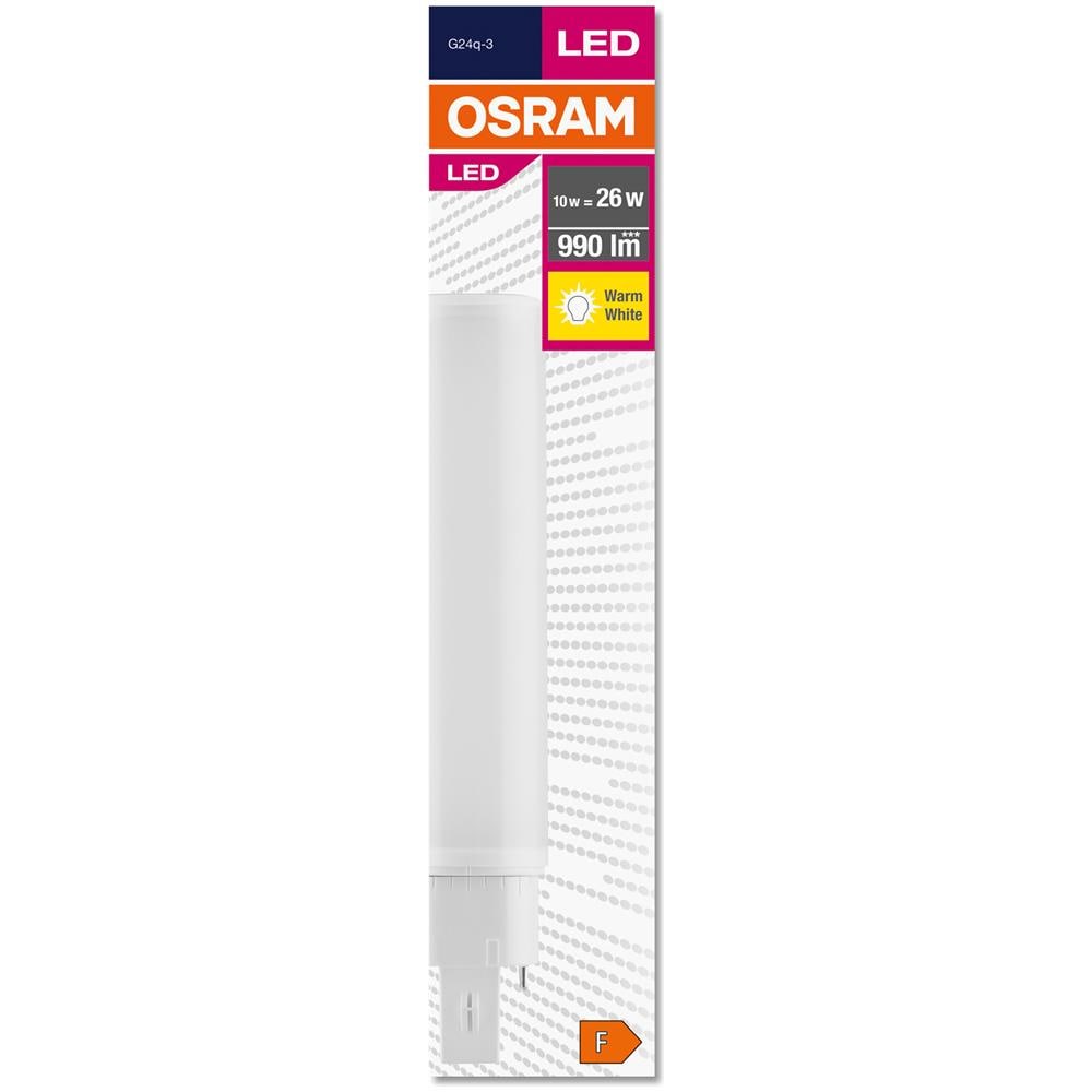 Dulux D / e Led Hf & Ac Mains / Tubo Led: G24q-3, Lunghezza: 170 Mm, 10 W, 26 W Sostituzione Per, Opaco, Warm White, 3000 K - Foto 2