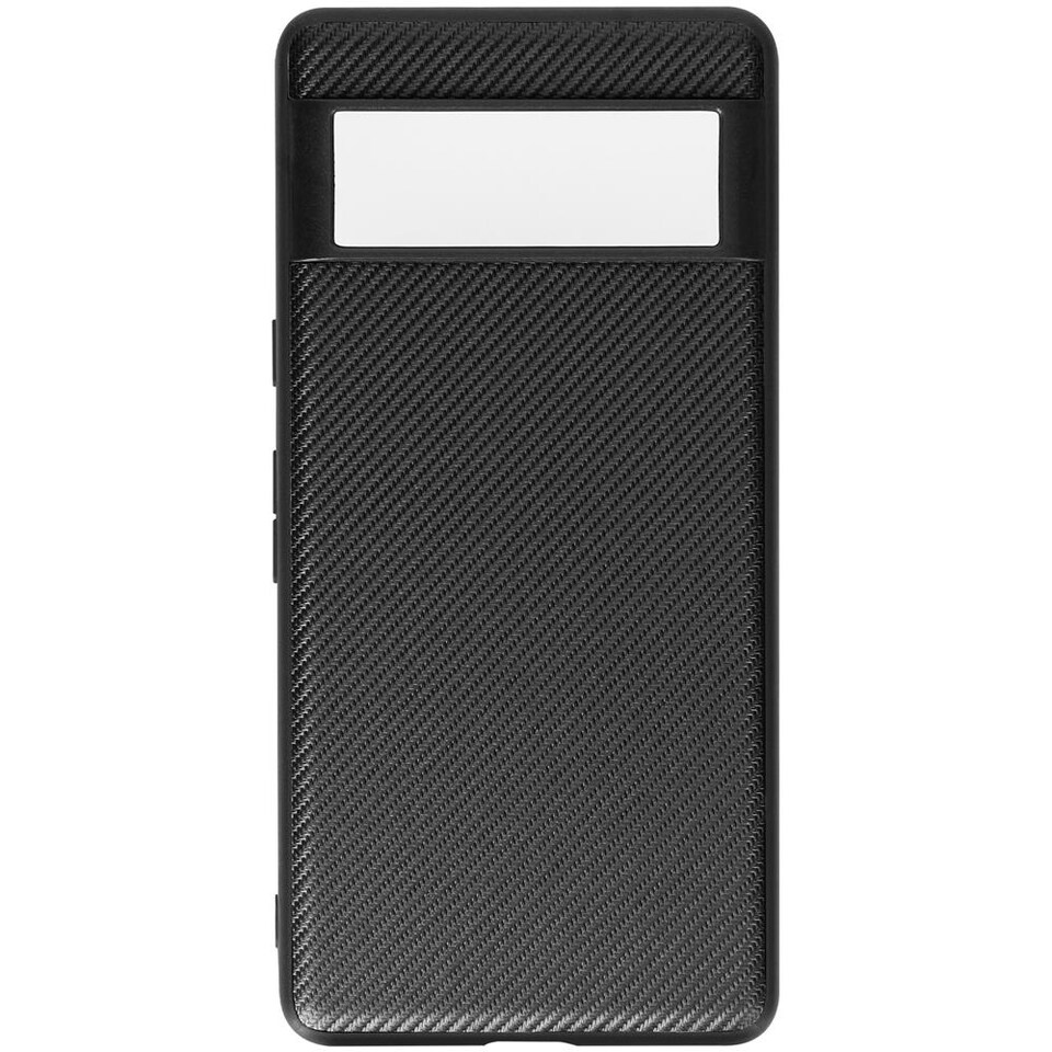 Custodia Sottile In Silicone Con Fibra Di Carbonio Per Google Pixel 8 PRO – Morbida TPU Antiurto – Colore Nero
