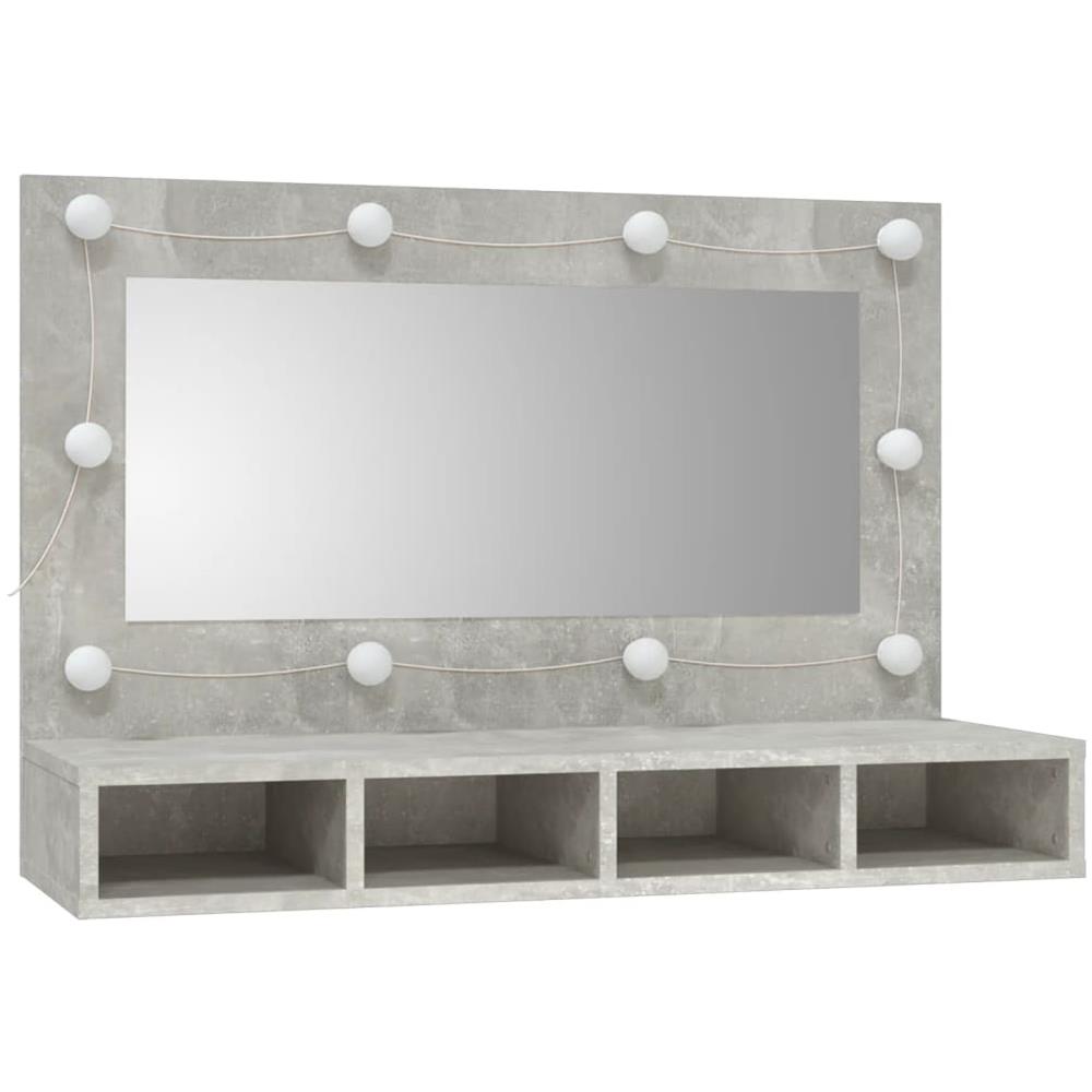 Mobile A Specchio Con Led Grigio Cemento 90x31,5x62 Cm - Foto 6