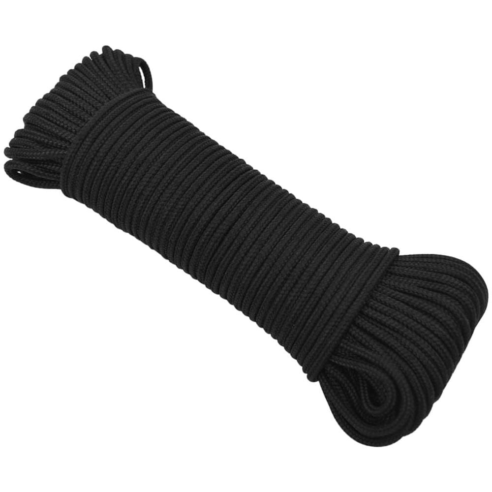 Corda Nautica Completamente Nera 4 Mm 50 M In Polipropilene - Foto 2