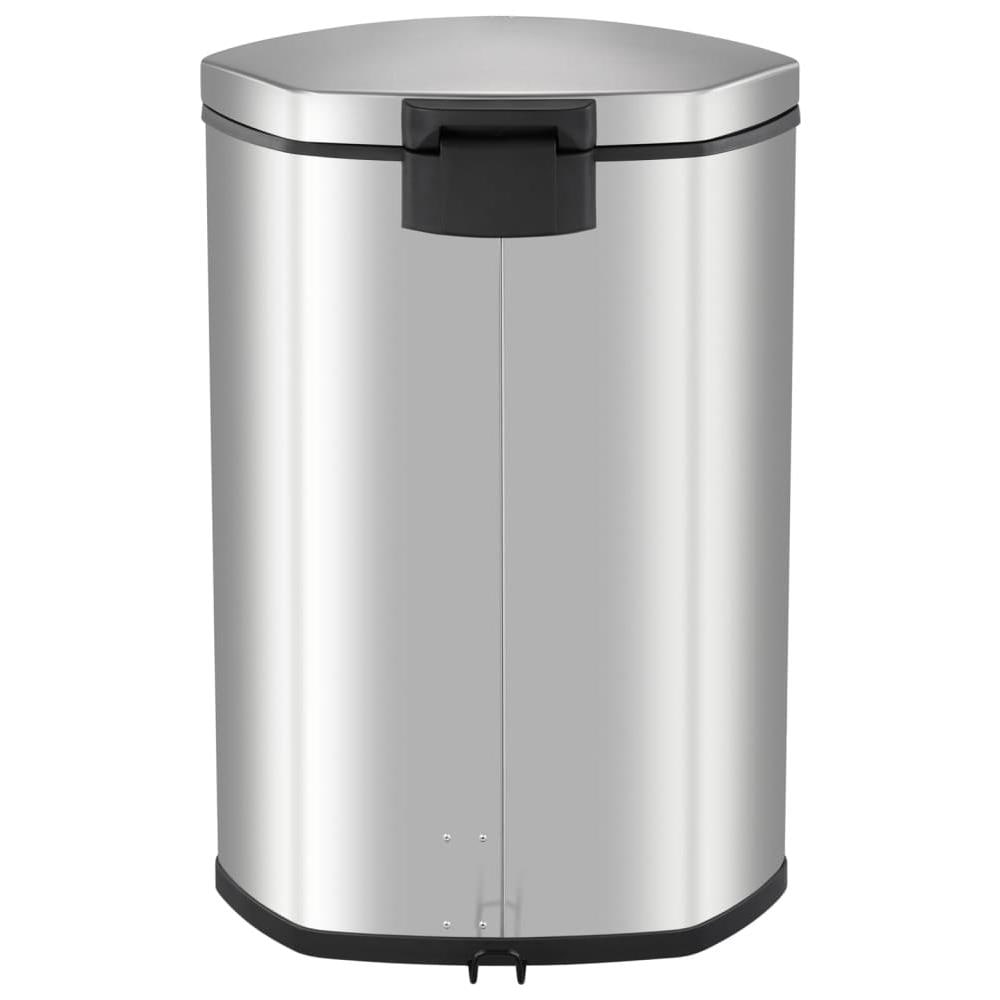 Pattumiera A Pedale Shell 50 L Argento Opaco - Foto 2