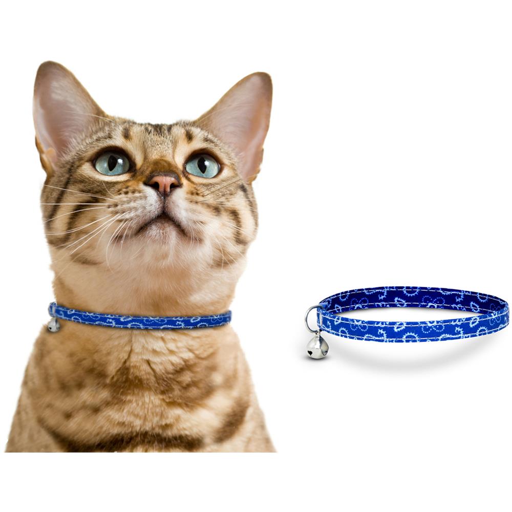 Set 2 Collare Gatto Modello Easy 1 Blu 1 Rosso Estendibile Con Sonaglio - Foto 2