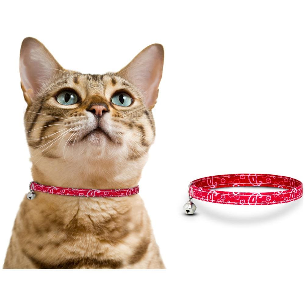 Set 2 Collare Gatto Modello Easy 1 Blu 1 Rosso Estendibile Con Sonaglio - Foto 3