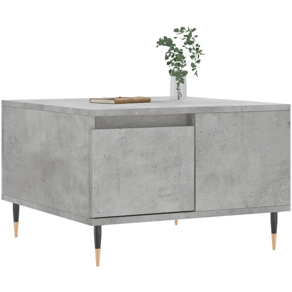 Tavolino Salotto Grigio Cemento 55x55x36,5 Cm Legno Multistrato - Foto 3