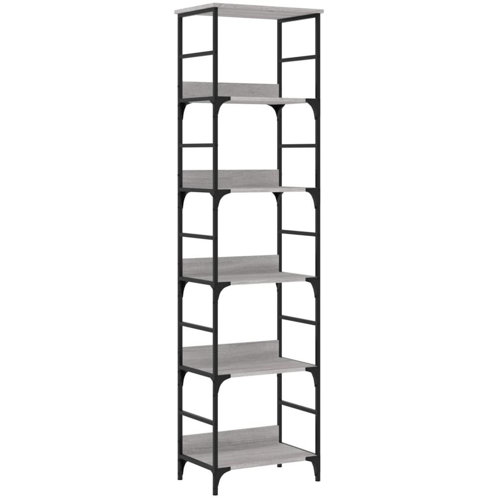 Libreria Grigio Sonoma 50x33x188,5 Cm In Legno Multistrato - Foto 2