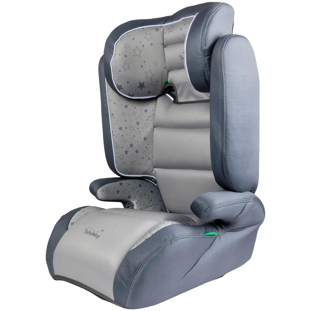 Seggiolino Auto Per La Sicurezza Dei Bambini Con Altezza Da 100 A 150 Cm Con Grafiche Di Stelle Su Fondo Grigio - Foto 3