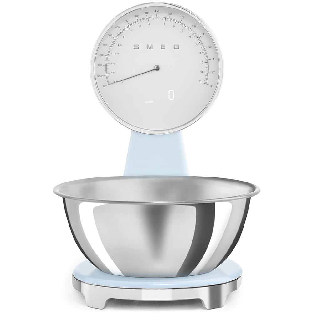 Bilancia da Cucina Elettronica KSF01PBWW con Capacità Massima 5 kg Display LCD Colore Acciaio Inox / Blu - Foto 1