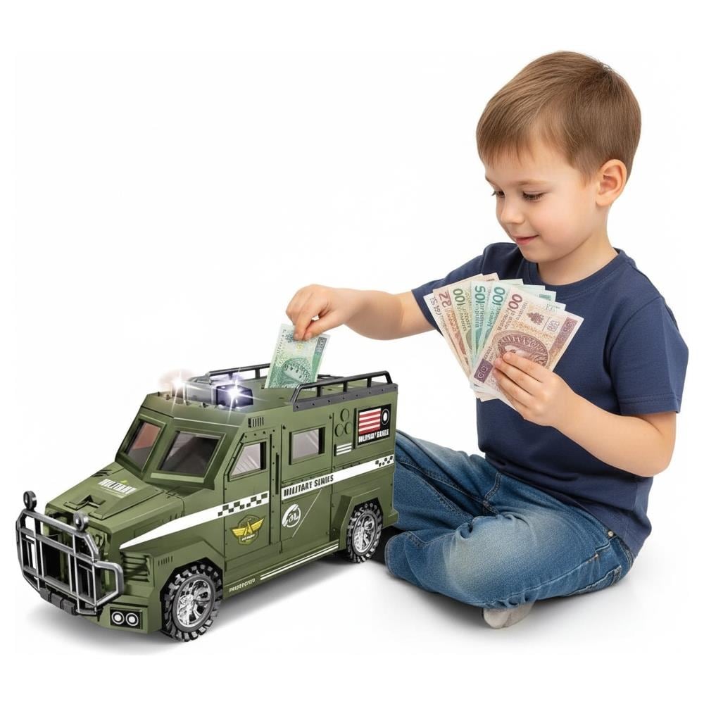 Salvadanaio auto camion tern SWAT luce suono banconote - Foto 1