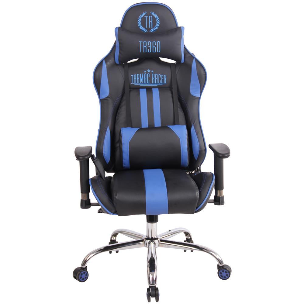 Sedia Ufficio Massaggiante E Riscaldata Limit XM in Similpelle I Poltrona Racing Scrivania Schienale Reclinabile I Poltrona Relax Gamer Nero / Blu - Foto 2