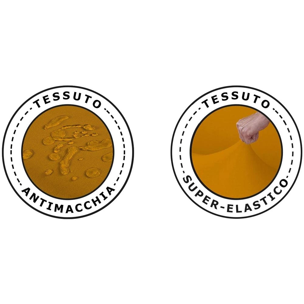 Copridivano Bielastico Antimacchia Con Copricuscini Separati - Copridivano 3 Posti (estensibile Da 150 A 210 Cm) + 1 Cuscino 3 Posti Oro - Foto 2