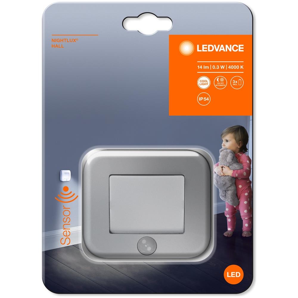 Apparecchio Ledvance Nightlux Hall Alimentato A Batteria - Ip54 - Argento - Foto 2