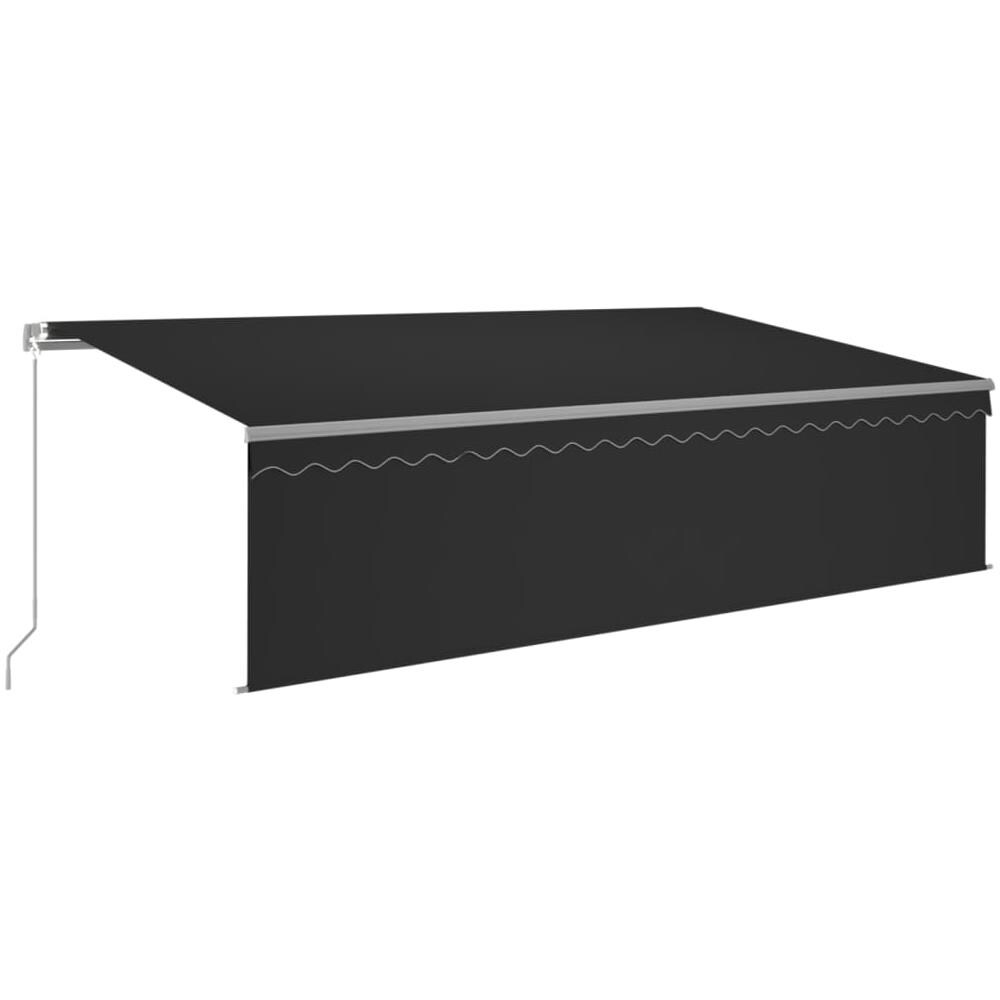 Tenda da Sole Retrattile Manuale con Parasole 5x3m Antracite - Foto 1